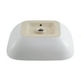 KRAUS Elavo™ Soft Square Ceramic Vessel Bathroom Sink in White with Pop