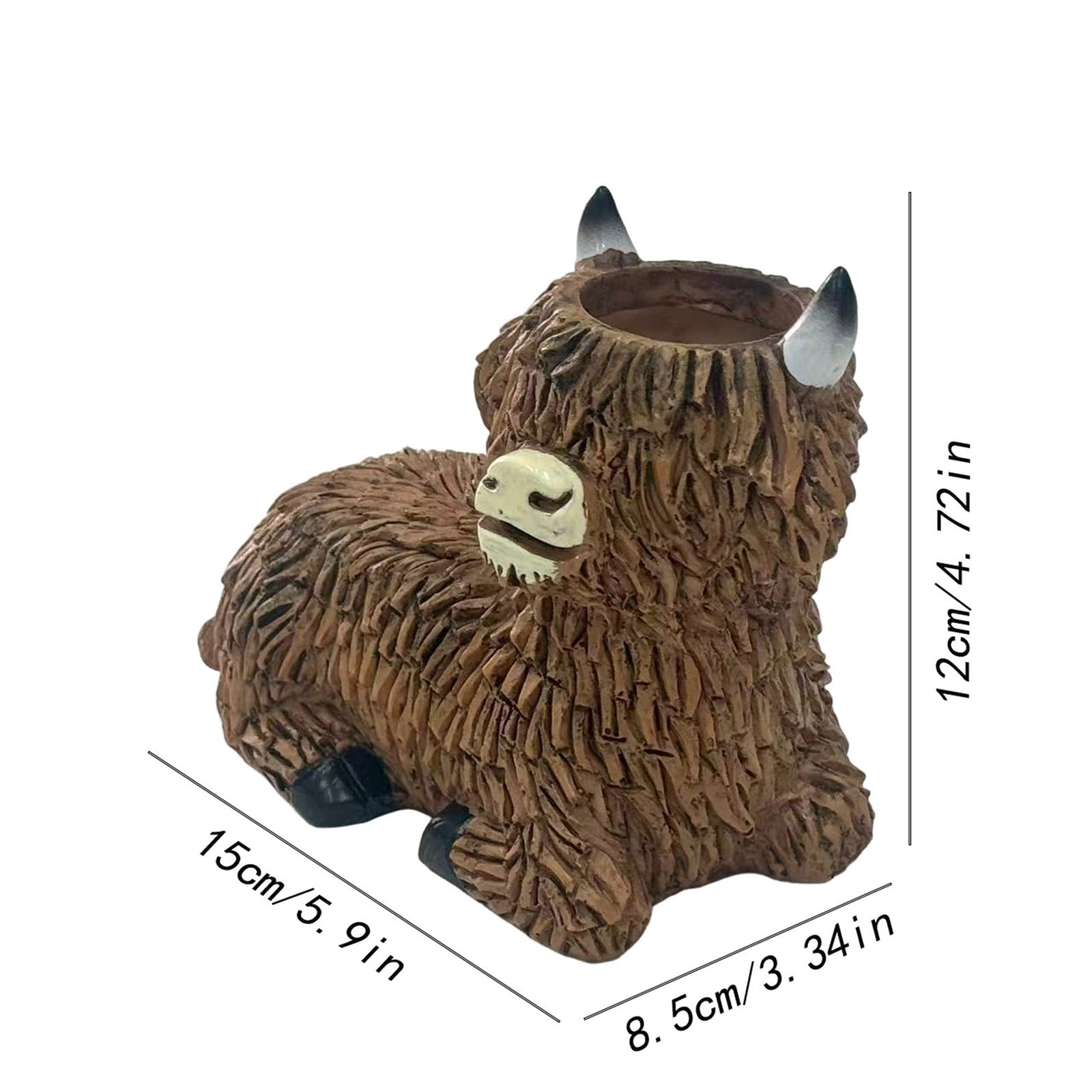 Inerposs Cute Cow Pen Holder, Resin Desk Organizer, Sturdy Holder for Pens and Markers, Adorable Cow Decoration for Home Office, Great Gift for Students and Teachers