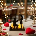 thumbnail image 3 of Heart Shape Metal Candlestick Holder, Romantic Candle Holder for Wedding Proposal Anniversary Dinner Table Centerpiece(B), 3 of 6