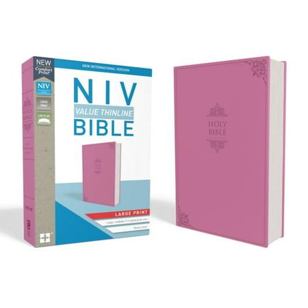 - NIV, Value Thinline Bible, Large Print, Imitation Leather, Pink