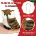 thumbnail image 2 of 10 Pieces Forest Animals Ornaments Woodland Animal Faux Fur Plush Hanging Ornaments Family Educational Playset for Fall, Christmas, Winter Birthday Party Supplies(Owls), 2 of 6
