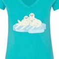 thumbnail image 4 of Inktastic Harp Seal Women's V-Neck T-Shirt, 4 of 5