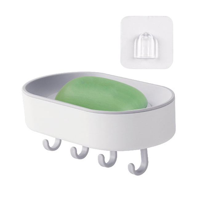 Support de Rangement pour Savon de Salle de Bain Sans Perçage avec Crochets