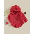 thumbnail image 3 of GXFC Infant Christmas Clothes for Girls Boys 6M 9M 12M 18M 24M Newborn Long Sleeve Hooded Reindeer Print Romper Bodysuit Christmas-themed Clothing for Baby, 3 of 8