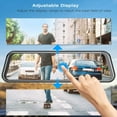 thumbnail image 5 of 10" 4K Mirror Dash Cam Car Camera,1080P Full HD Smart Rearview Mirror for Cars & Trucks, Front and Rear View Dual Cameras, Night Vision, 5 of 5