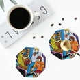 thumbnail image 4 of Lsque Scooby-Doo Pattern 4" Drink Coasters Set of 4, PVC Leather Absorbent Coasters, Table Coaster Set Decorative Coffee Cup Coasters Housewarming Gift, 4 of 7