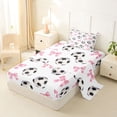 thumbnail image 2 of Erosebridal Cute Bowtie Twin Sheet Sets For Girl,Football Sport Games Ball Theme Kids Bedding 3 Pieces, 2 of 6