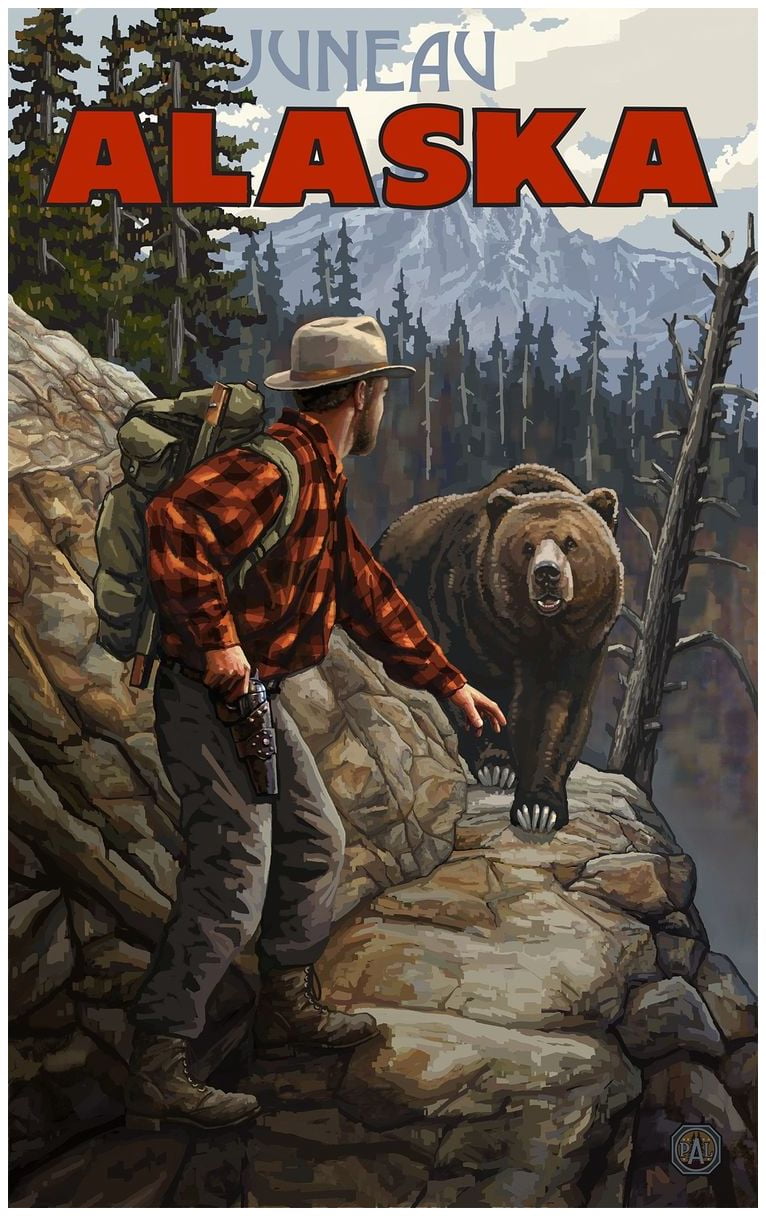 Juneau Alaska Giclee Art Print Poster by Paul A. Lanquist (24" x 36