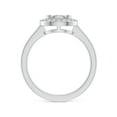 thumbnail image 2 of ANGARA Natural Diamond Halo Ring with Milgrain in 14K White Gold for Women (Size-3.6mm| Color-I-J| Clarity-I1-I2) | April Birthstone, Anniversary, Jewelry Gift for Women | Natural Diamond Ring, 2 of 8