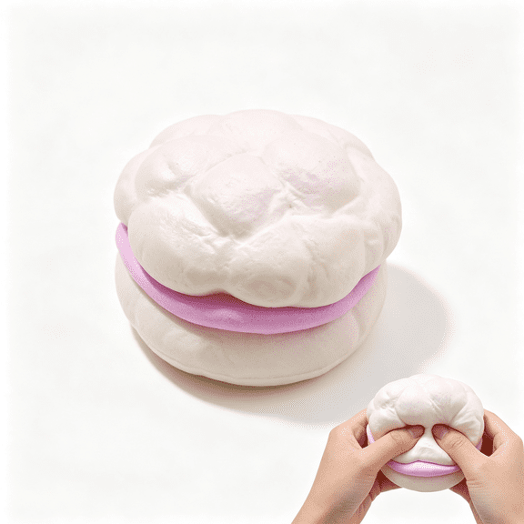Simulation Bread Squishy, Slow Rising Squishy Fidget Toys, Bakery Stress Balls, Realistic Bread Squeeze Decor, 1PC for Daily Hand Play and Tabletop Display