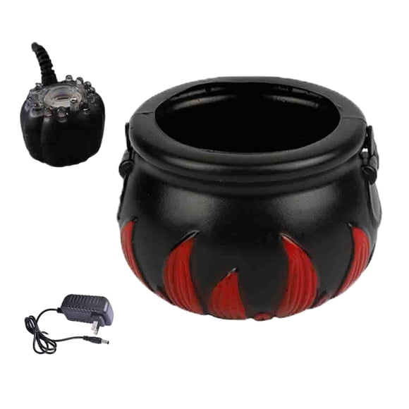 Mist Maker Fogger Fog Mister 12 luces LED Witch Pot humidificador decorativo fuente de agua para accesorios al aire libre fiesta pecera acuario