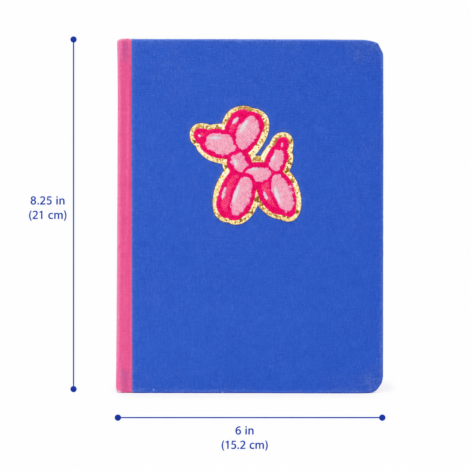 Ecokind by U Style Balloon Dog Patch Casebound Journal, 6" x 8.25", 120 Sheets