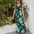thumbnail image 6 of Mantises And Indian Cress Dress Fashion Boho Beach Long Dresses Female Party Printed Maxi Dress, 6 of 9