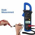 Clamp Meter 4000 Automatic AC/DC Clamp Multimeter Measuring Voltage Current Diode Digital Clamp Meter (Blue)