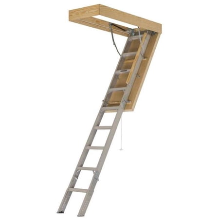 Louisville Ladder 22.5x54 Aluminium Attic Ladder, 375-pound Load Capacity, AEE2210