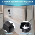 thumbnail image 3 of 2 Set Tub Spout Diverter Repair Kit, Includes 2 x Diverter Valve Stems, 2 x Cup Seals and 2 x Gates, Bathroom Shower Bathtub Leaky Faucet Repair Replacement Parts(Matte Black,Classic), 3 of 13
