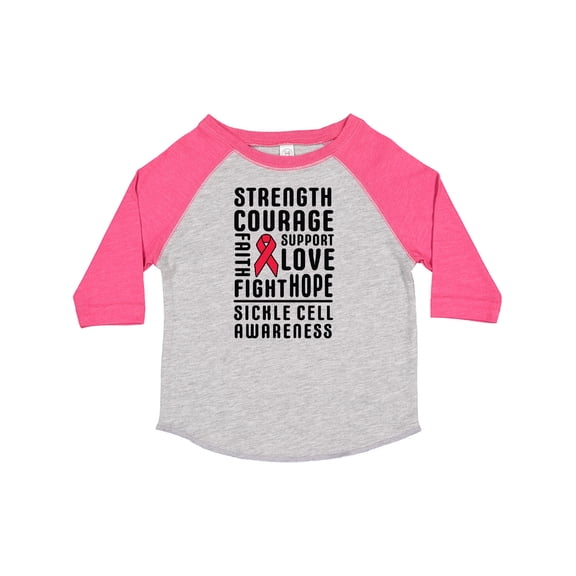 Inktastic Sickle Cell Awareness Strength Courage and Support Boys or Girls Toddler T-Shirt
