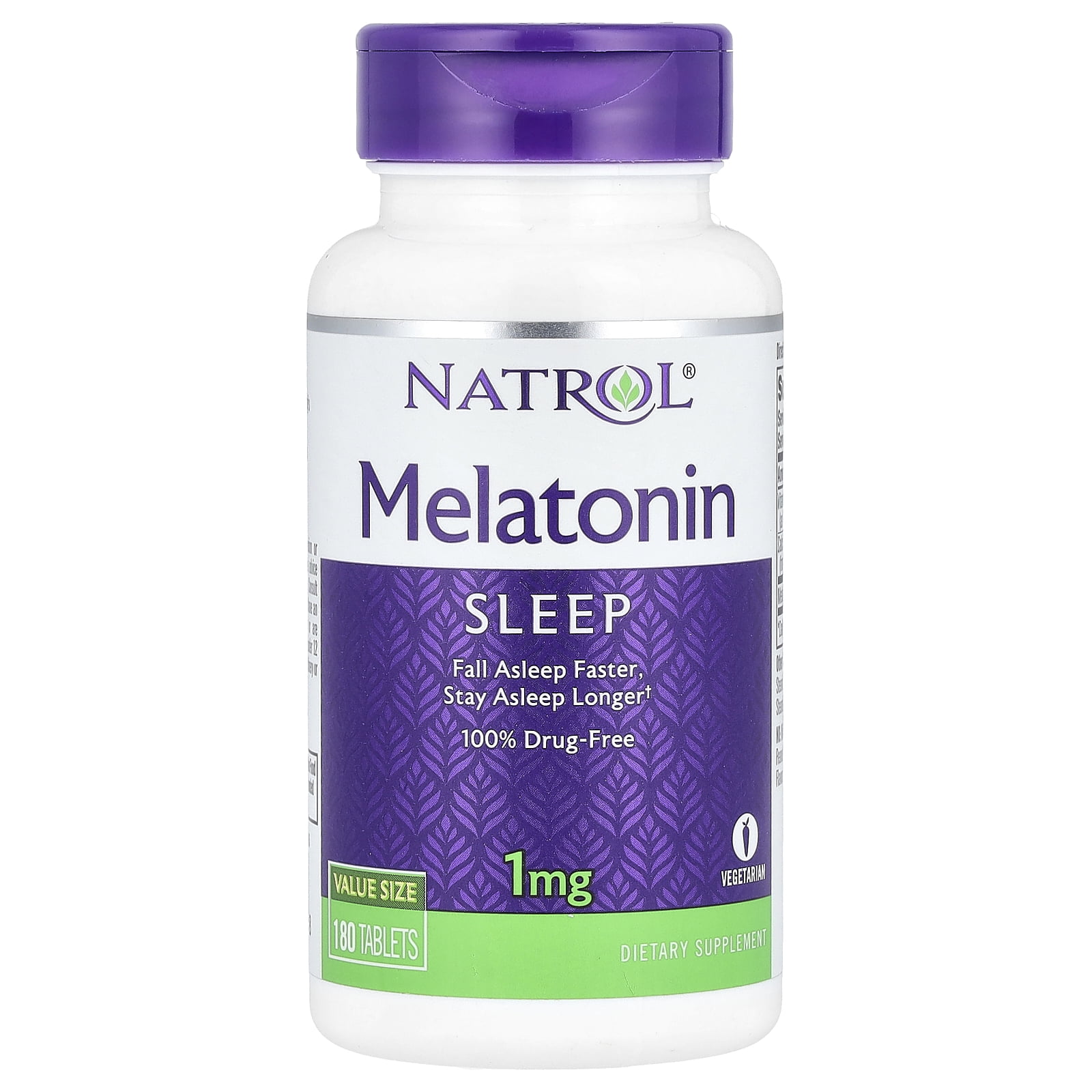 Natrol Melatonin Tablets, 1mg, 180 Count