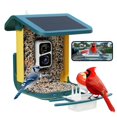 thumbnail image 1 of Comedero para aves Nafnti con cámara 2K, 1,8 L, solar y captura con IA, 1 of 7