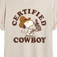 thumbnail image 3 of Peanuts - Certified Cowboy - Juniors Ideal  T-Shirt, 3 of 6