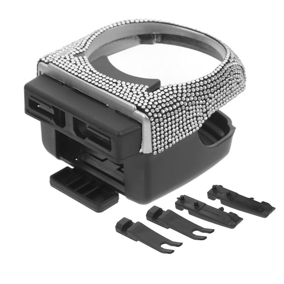 WHAMVOX 1Pack Elegant Black Plastic Car Cup Holder for Automotive Interior Accessories 4.0x3.1x2.1in