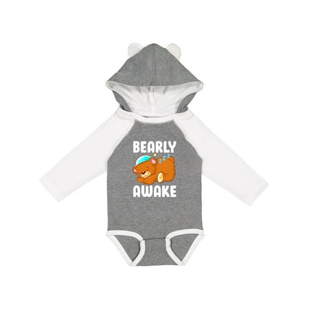 

Inktastic Baby Bear Bearly Awake Gift Baby Boy or Baby Girl Long Sleeve Bodysuit