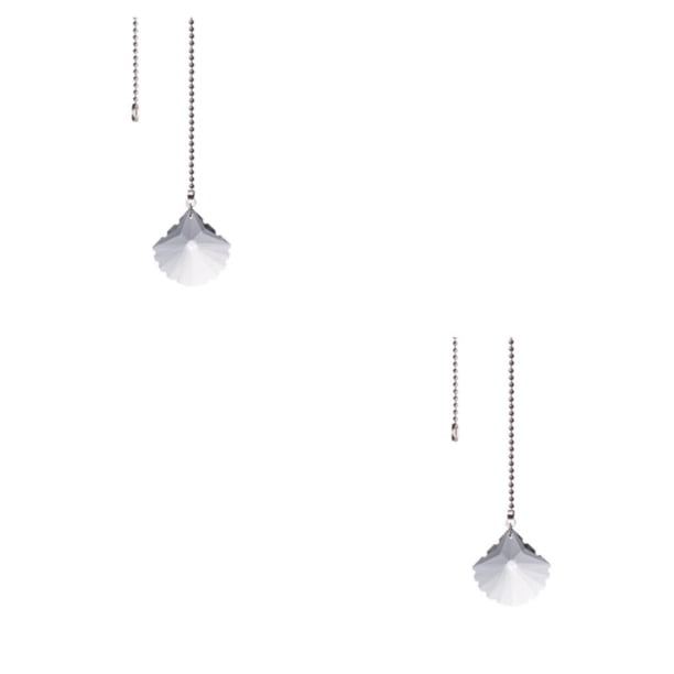 Bearachild Cadena de tracción de cristal transparente, lámpara ligera, colgante de cristal, luces de techo, cadenas de ventilador, luces de 50mm/Cuenta festoneada 2piezas