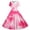 Red2, variant on Crunowin Girls Summer Dress Short Sleeve Collared Tie Dye Print Belted Waist & Button Detail Dance & Party Dress Red Size 13