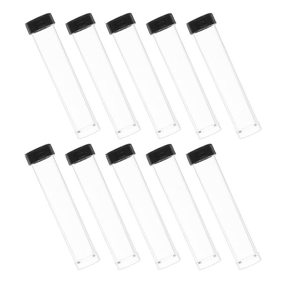 MLINS 10pcs 10ml Plastic Sample Bottles With Lids Empty Liquid Sampling Vials Small Storage Bottles For Medical Testing Clear Plastic Tubes Scientific Experiments Supplies