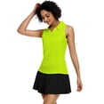 thumbnail image 3 of Pinspark Polo T Shirts for Women Sleeveless Golf Shirts Quick Dry Tennis Shirt Solid Workout Shirt, 3 of 6