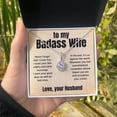 thumbnail image 5 of To My Badass Wife Gift From Husband Straighten Your Crown Eternal Hope Necklace, 5 of 8