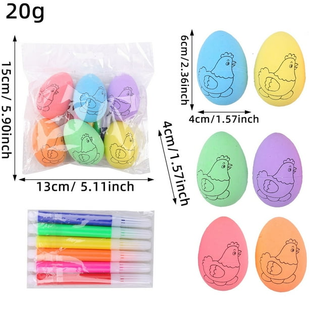 Easter DIY Hand-painted Eggss Set Unique Cartoons Bunny Simulation Eggss Children's Coloring And Painting Gifts