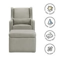 thumbnail image 6 of Carter's by DaVinci Adrian Swivel Glider with Storage Ottoman, Performance Gray, 6 of 11