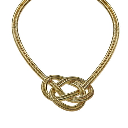 Woven Knot Necklace in 18kt Gold-Plated Sterling Silver