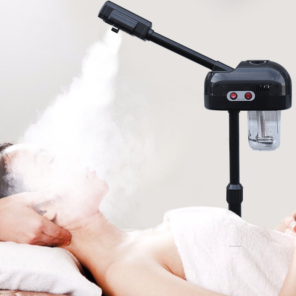 Fichiouy Beauty Face Sprayer Steamer Salon Spa Facial Ozone Steamer Spraying Machine Black 800W