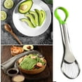 thumbnail image 5 of Cuchillo para aguacate, cortador de aguacate, cortador de aguacate, pelador, cuchilla de acero inoxidable que se puede enganchar para pelar y deshuesar, cortadores de frutas de cocina para aguacate,, 5 of 5