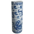 thumbnail image 6 of Red Lantern 24" Dragon Blue & White Porcelain Umbrella Stand, 6 of 7