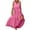 Pink, variant on WTOBBY Women's Summer Long Dress with Lining, Big Swing Beach V-Neck Maxi Dress, Lightweight and Flowy for Vacation, Ocean Getaways,Sky Blue XL