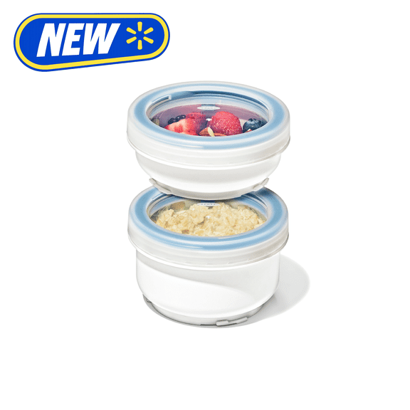 OXO Prep & Go Large Cup Duo 2-Piece Snack Container Set, Ocean Blue