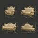 thumbnail image 5 of Antique Dark European Leather Sofa First Layer Cowhide Villa Large Living Room Solid Wood Carved Sofas Modernos Para Sala My Lux Decor Round, 5 of 7
