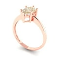 thumbnail image 2 of Clara Pucci 14K Rose Gold 1.5ct Morganite Solitaire Ring for Women, 2 of 7