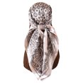 thumbnail image 2 of Mqqzkk Squared Satin Hair Scarf Flower Printed Head Scarf Soft Comfy Head Wrap Flower Hair Bandana Neck For Women, 2 of 6