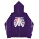 thumbnail image 1 of Sudadera con esternón oscura Y2K europea y americana, sudaderas con capucha para hombres y mujeres, pareja gótica, sudadera con cremallera larga de gran tamaño Harajuku, 1 of 5