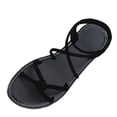 thumbnail image 2 of DIVVce Crisscross Strap Elastic Ankle Sandals For Women Open Toe Comfortable Casual Summer Footwear, 2 of 8