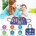 thumbnail image 1 of Tablero Ocupado Tablero ocupado de fieltro para niños, habilidades básicas para la vida, tableros de aprendizaje, juguetes, regalo (azul real), 1 of 7