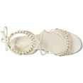 thumbnail image 6 of Sam Edelman Tatianna Ivory Rounded Open Toe Tie Up Strappy Embellished Sandals (IVORY, 6), 6 of 7