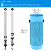 Linkidea Water Bottle Carrier with Shoulder Strap Compatible with YETI Rambler Bottle 26oz, Yonder 25oz, Waterbottle Sling Bag Holder with Mesh Phone Pocket, Blue