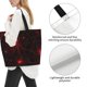 thumbnail image 3 of Fotbe Red Spider On The Web Bolsa Tote Estética de Lona con Estampado para Mujer - Bolsa Reutilizable de Hombro Casual para Vacaciones, Compras, Trabajo y Gimnasio, 3 of 8