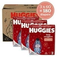 thumbnail image 2 of Huggies Size 2 Diapers, Little Snugglers Baby Diapers, Size 2 (12-18 lbs), 180 Count, 2 of 3