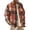 Orange, variant on Men's Flannel Shirt Jacket, Lightweight Plaid Long Sleeve Top, Button down Casual Overshirt, Soft Brushed Linen Feel Shirt, Versatile Layer for Fall, Classic Lumberjack Style